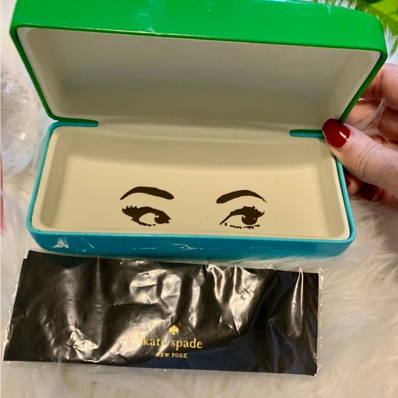 Brand NEW in Case! Kate Spade Pink Round Sunglasses - Picture 4 of 5